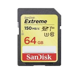 Home -SANDISK SD extreme 64gb
